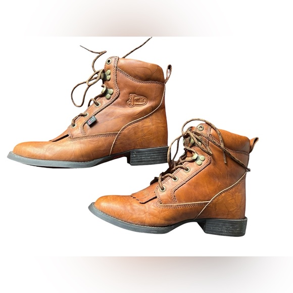 Rare Vintage Marbled Leather George Strait Justin Roper’s women’s 6.5 - Picture 2 of 6